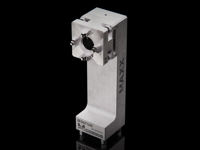 Maxx-ER (Erowa) 50 Stainless Manual Quick Chuck with Horizontal 90-Degree Flushing Adapter 200mm WEDM Rust Proof 1
