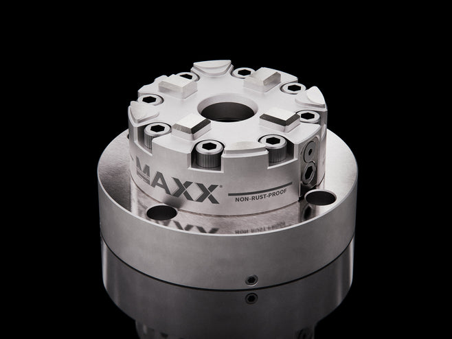 MaxxMacro® (System 3R) 54 600.22 Manual Chuck with Mounting Plate for Lathe 1