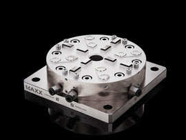 MaxxMagnum 680.10-3 Pneumatic Chuck D150 Manual Short Drawbar Low Profile with Mounting Plate 160x160 mm 1