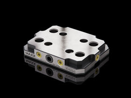 MaxxZPS Zero Point Pitch 52 Stainless 45150 Manual Base 150x116 with Clamping Edge and Mounting Bores 100x50mm
