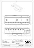 MaxxMacro 54 Aluminum U30x6" Slotted Electrode Holder
