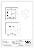 Maxx-ER Electrode Holder Aluminum 2" Square x 2" Deep Pocket Holder print